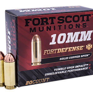 Fort Scott Munitions 10MM-124-SCV TUI 10mm Auto 125 gr Solid Copper Spun Handgun Ammo - 20 Rounds - 133844