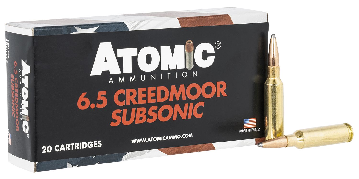 Atomic Ammunition 00482 Rifle Subsonic 6.5 Creedmoor 129 gr Jacketed Hollow Point (JHP) Rifle Ammo - 20 Rounds - 137392