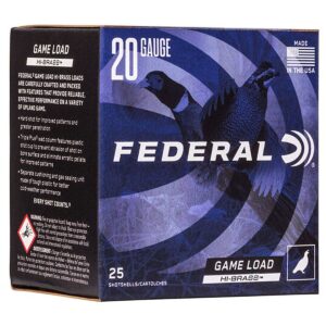 Federal Ammunition H20475 Game-Shok Upland 20 Gauge 2.75" 1 oz 7.5 Shot Shotgun Ammo - 25 Rounds - H20475