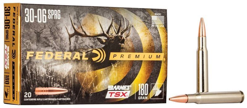 Federal Ammunition P3006AE Premium 30-06 Springfield 180 gr Barnes Triple-Shock X Rifle Ammo - 20 Rounds - P3006AE