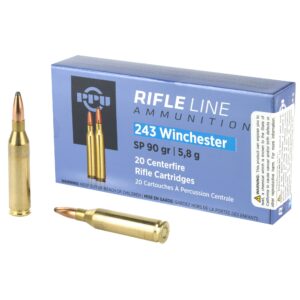 Prvi Partizan Rifle 243 Win 90 Grain Soft Point Rifle Ammo - 20 Rounds - PPUPP2431