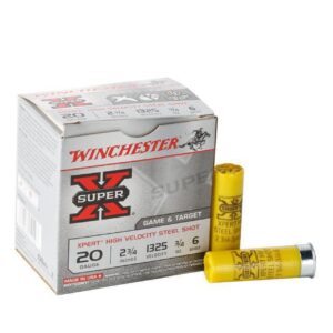 Winchester 20 Gauge Super-X Steel Lead Free WE20GT7 2-3/4" #7 Shot Shotgun Ammunition Shotgun Ammo - 25 Rounds - WE20GT7