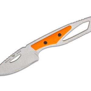 Buck Knives 630 PakLite 2.75" Hide Fixed Blade Knife - Orange Nylon Handle - 0630ORS-B