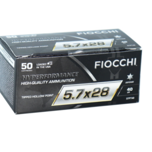 Fiocchi Hyperpeformance 5.7x28mm Hollow Point Ammo Handgun Ammo - 50 Rounds - 57PT40