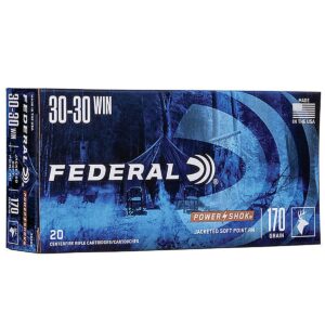 Federal 3030B Power-Shok 30-30 Win 170 gr Jacketed Soft Point (JSP) Rifle Ammo - 20 Rounds - 3030B
