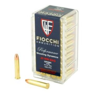 Fiocchi 22 WMR 22FWMC 40 Gr TMJ Ammo Rimfire Ammo - 50 Rounds - 22FWMC