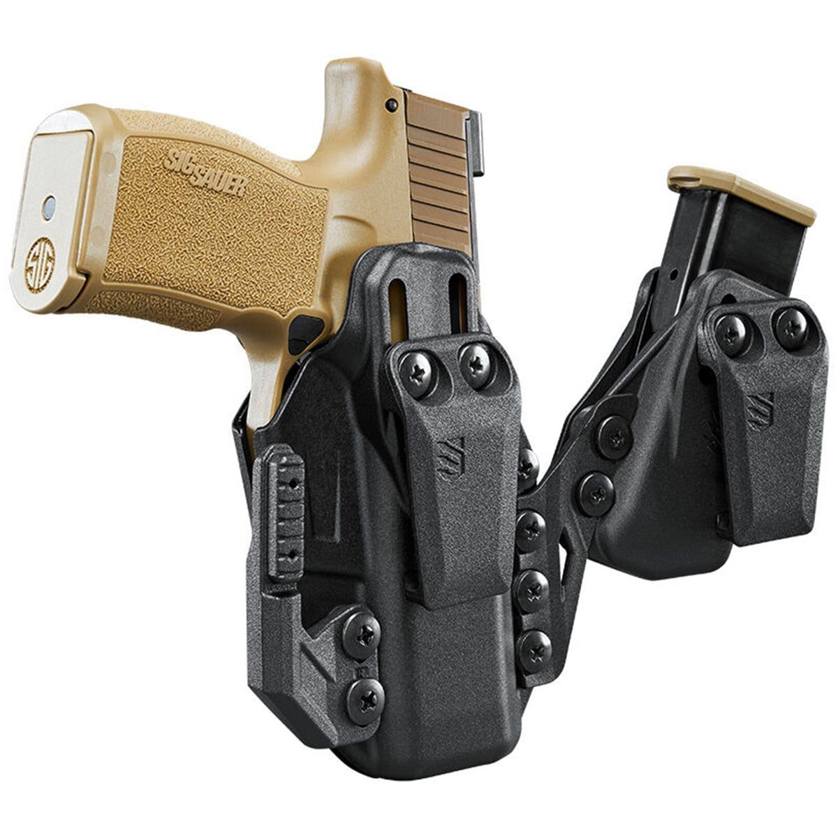 Blackhawk Stache Premium Holster Kit IWB Black Polymer Belt Clip Fits Ruger Max-9 Ambidextrous - 416185BK