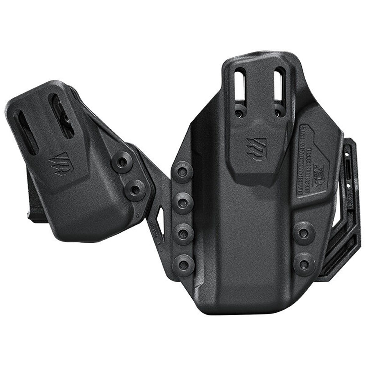Blackhawk Stache Premium Holster Kit IWB Black Polymer Belt Clip Fits Ruger Max-9 Ambidextrous - 416185BK - Image 2