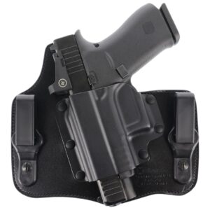 Galco KT801RB KingTuk Deluxe IWB Black Kydex/Leather Compatible w/Glock 43/43X/Springfield Hellcat Pro UniClip Mount Left Hand - KT801RB