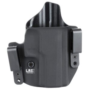 L.A.G. Tactical Inc. Defender Series OWB/IWB Holster Fits SIG P320 Compact 9/40 Kydex Right Hand Black Finish - 2031