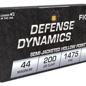 Fiocchi 44B500 Defense Dynamics 44 Rem Mag 200 gr Semi Jacketed Hollow Point Handgun Ammo - 50 Rounds - 44B500