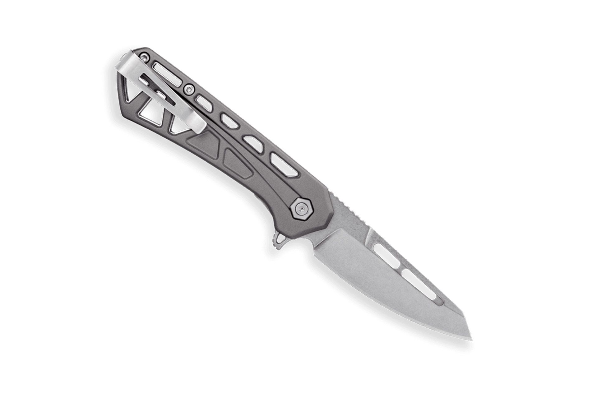 Buck Knives Trace Folder Large Gray Handle Tanto Blade - 0811GYS-B - Image 3