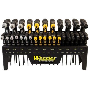 Wheeler 1081957 SAE/Metric Hex & Torx P-Handle Set Black Rubber Handle 30 Pieces - 1081957
