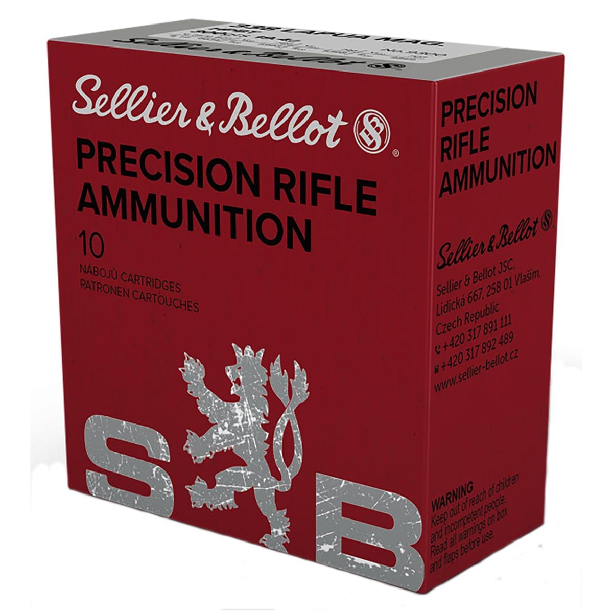 Sellier & Bellot SB338LMB Rifle 338 Lapua Mag 300 gr Hollow Point Boat Tail Rifle Ammo - 10 Rounds - SB338LMB