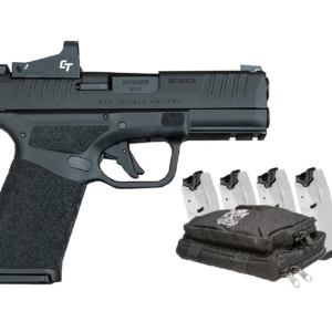 Springfield Armory Hellcat PRO 9mm 15rd Pistol w/Crimson Trace Red Dot, 5 Mags & Range Bag - Black - HCP9379BOSPCT-15