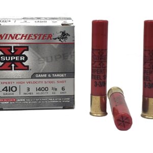 Winchester Super X Xpert High Velocity 410 Gauge Ammo 3" 3/8 oz #6 Shot Shotgun Ammo - 25 Rounds - WE413GT6