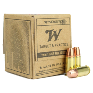 Winchester 9mm FMJ 115gr Service Grade Handgun Ammo - 1000 round case - SG9W50