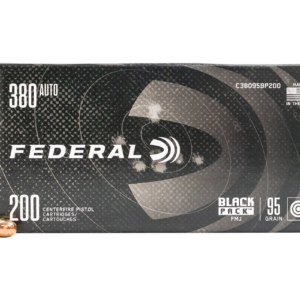 Federal Black Pack 380 Auto 95GR FMJ Handgun Ammo - 800 round case - C38095BP200 CASE