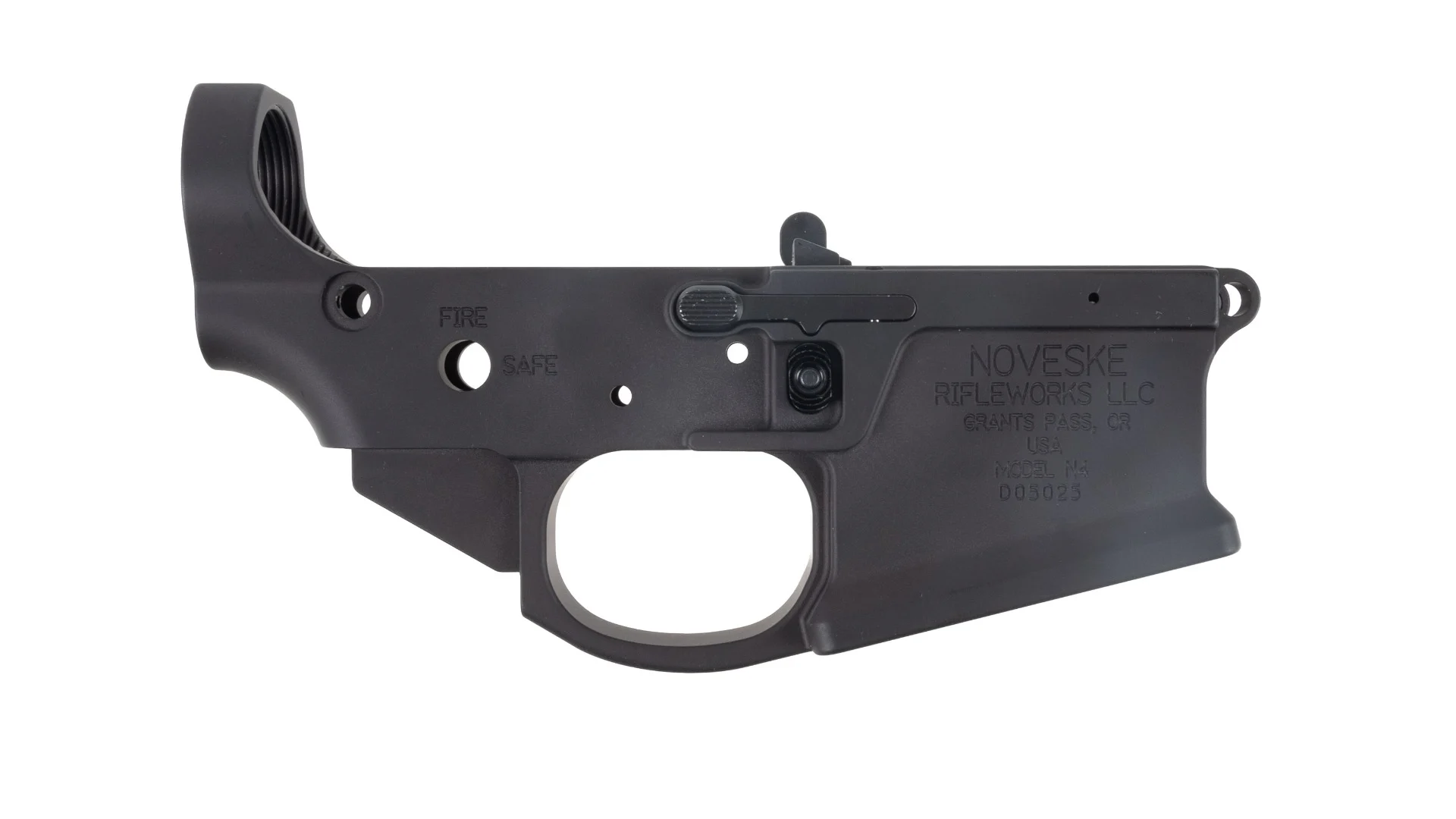 Noveske Receiver Lower 4Th Generation N6 BLK Anodize Installed- Ambi Controls Included- Tension Screw - 4000883