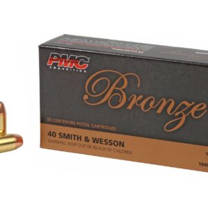PMC Bronze 40S&W 165 Grain Jacketed Hollow Point Handgun Ammo - 50 Rounds - PMC40B