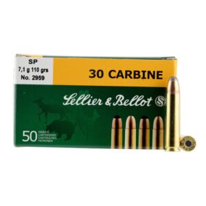 Sellier & Bellot SB30B Rifle 30 Carbine 110 gr Soft Point (SP) Rifle Ammo - 50 Rounds - 86288