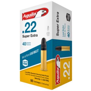 Aguila Ammunition Rimfire 22LR 40 Grain Solid Point Standard Velocity Rimfire Ammo - 50 Rounds - AGA1B220332