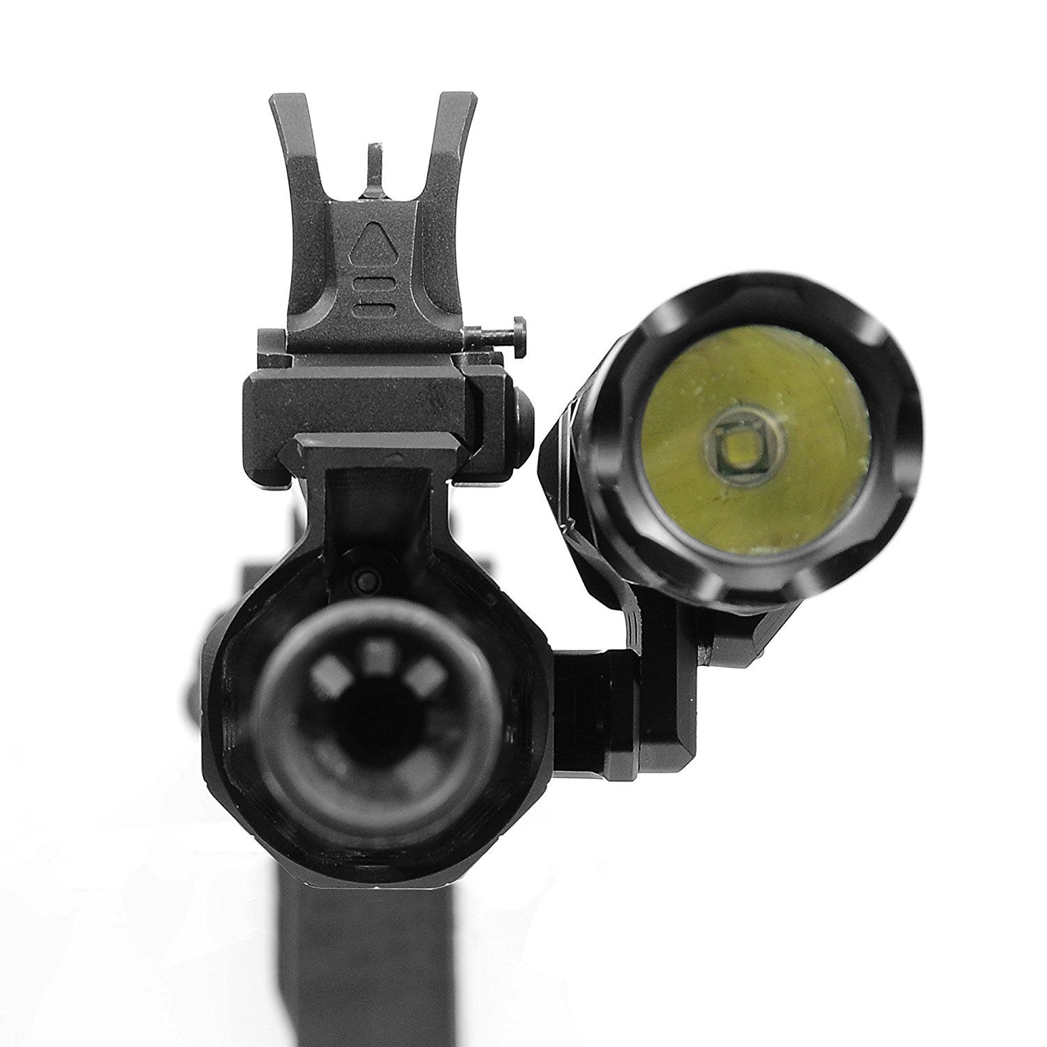 UTG Keymod Offset Flashlight Ring Mount, Matte Black - UTGRG-FL27KC - Image 5
