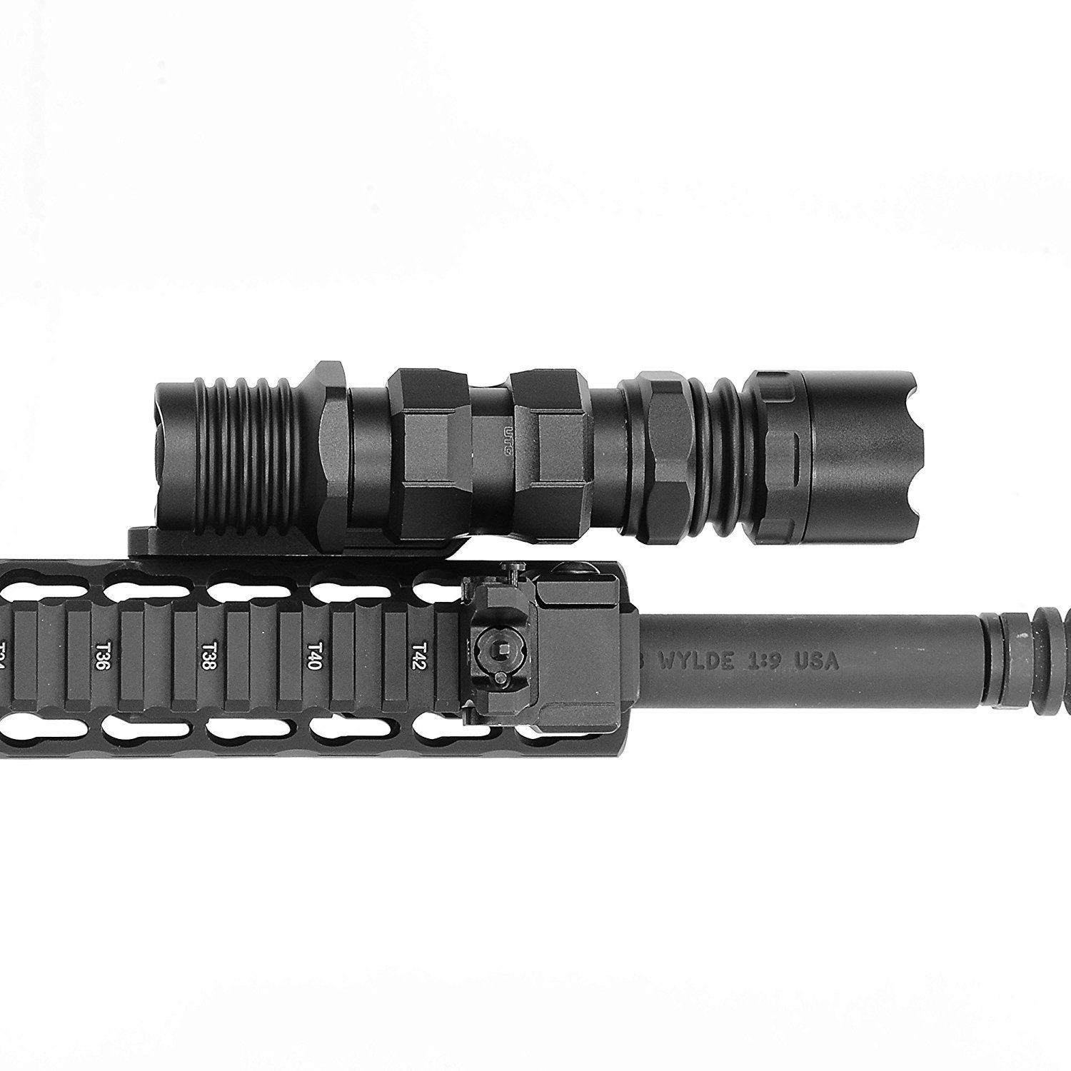 UTG Keymod Offset Flashlight Ring Mount, Matte Black - UTGRG-FL27KC - Image 6