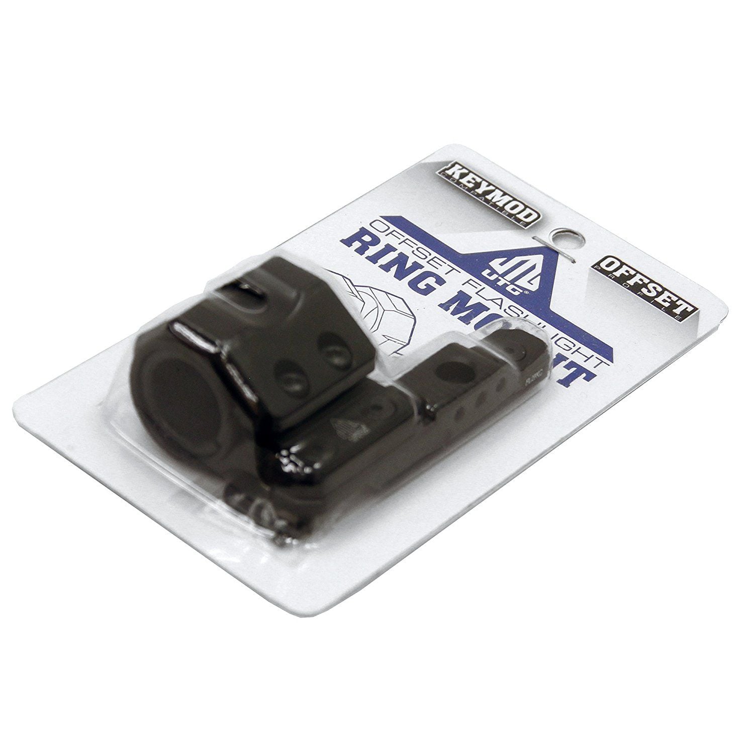 UTG Keymod Offset Flashlight Ring Mount, Matte Black - UTGRG-FL27KC - Image 2