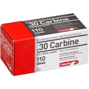 Aguila 1E302110 Target & Range Rifle 30 Carbine 110 gr Full Metal Jacket (FMJ) Rifle Ammo - 50 Rounds - 96082