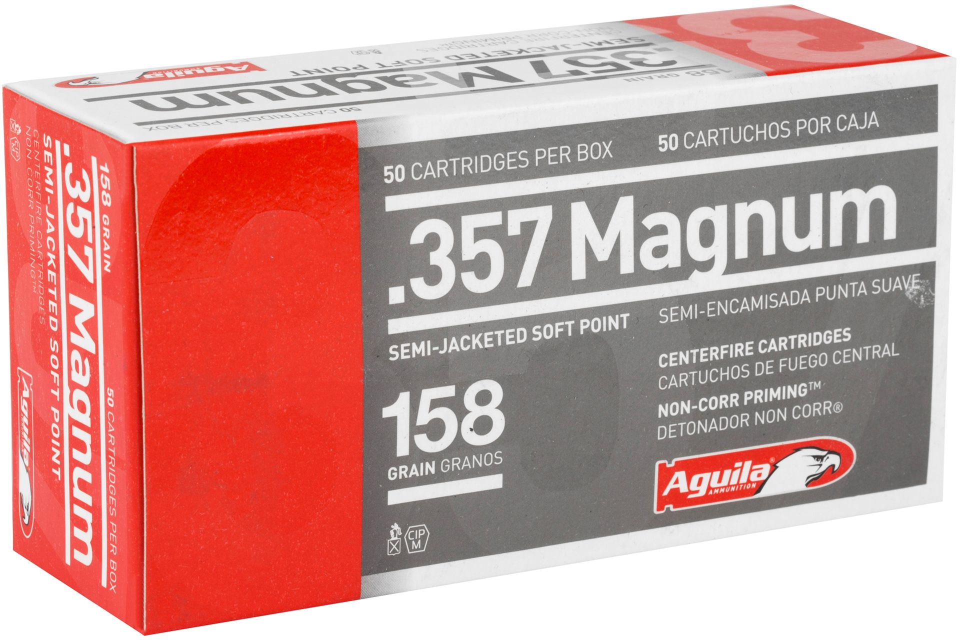 Aguila 1E572823 Pistol 357 Mag 158 gr Semi-Jacketed Soft Point (SJSP) Handgun Ammo - 50 Rounds - 96086 - Image 3