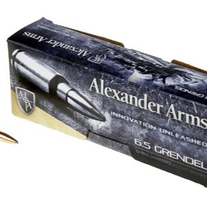 Alexander Arms AG123LSBOX Rifle Ammo 6.5 Grendel 123 gr Hollow Point Boat-Tail (HPBT) Rifle Ammo - 20 Rounds - 48199