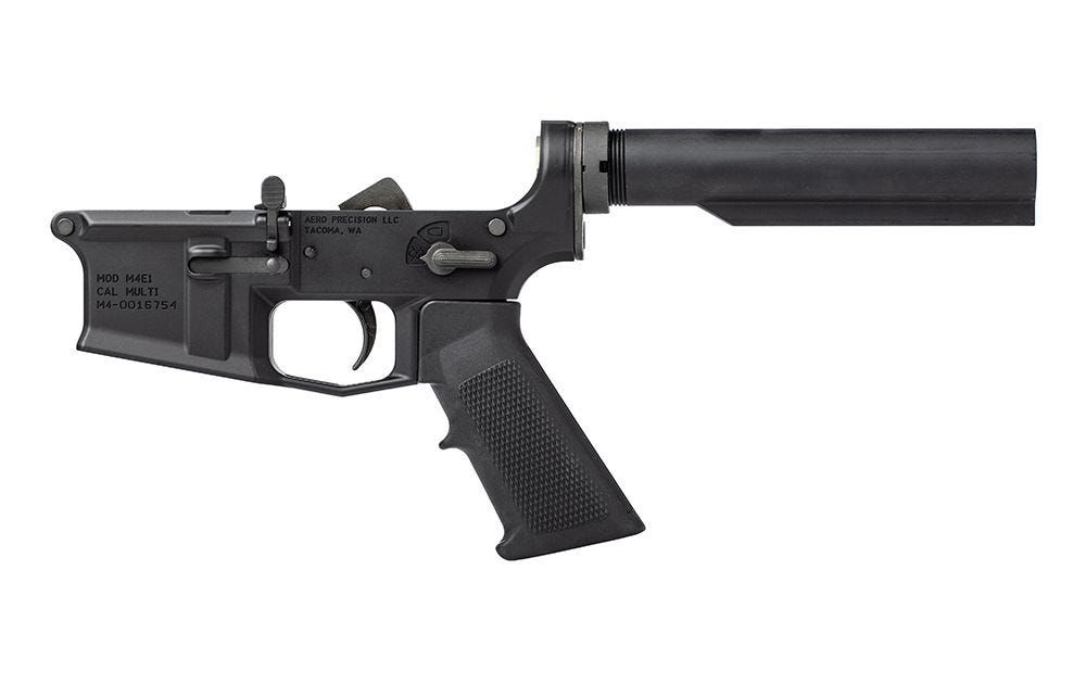 Aero Precision M4E1 Carbine Complete Lower Receiver w/ A2 Grip, No Stock - Anodized Black - APAR600112 - Image 3