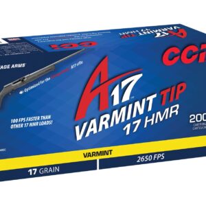 CCI A17 17HMR 17 Grain V-Max Rimfire Ammo - 200 Rounds - CCI949CC