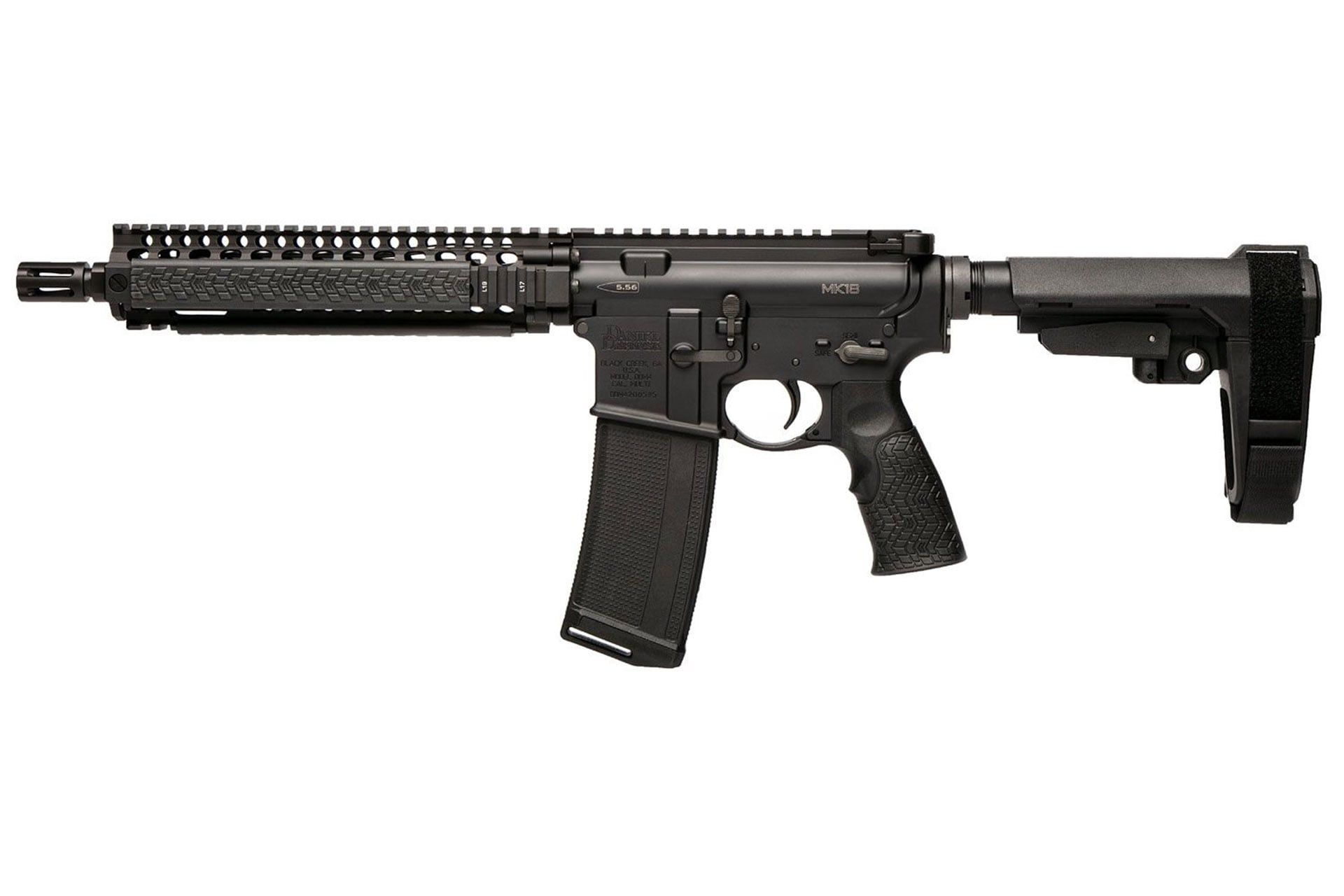 Daniel Defense DDM4 MK18 5.56 NATO 30+1 AR Pistol Anodized Matte Black - 02-088-01202