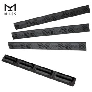 Ergo 4-Slot M-LOK WedgeLok Ergo Logo Rail Cover 4PK Black 4332-4PK-Ergo-BK - 4332-4PK-(ERGO)-BK