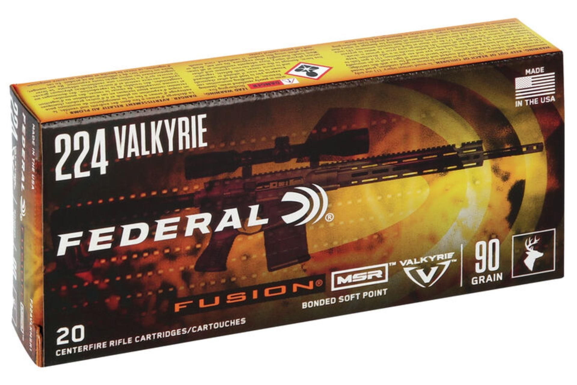 Federal Fusion 224 Valkyrie 90 Grain Boat tail Rifle Ammo - 20 Rounds - F224VLKMSR1 - Image 2
