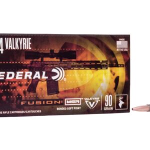Federal Fusion 224 Valkyrie 90 Grain Boat tail Rifle Ammo - 20 Rounds - F224VLKMSR1