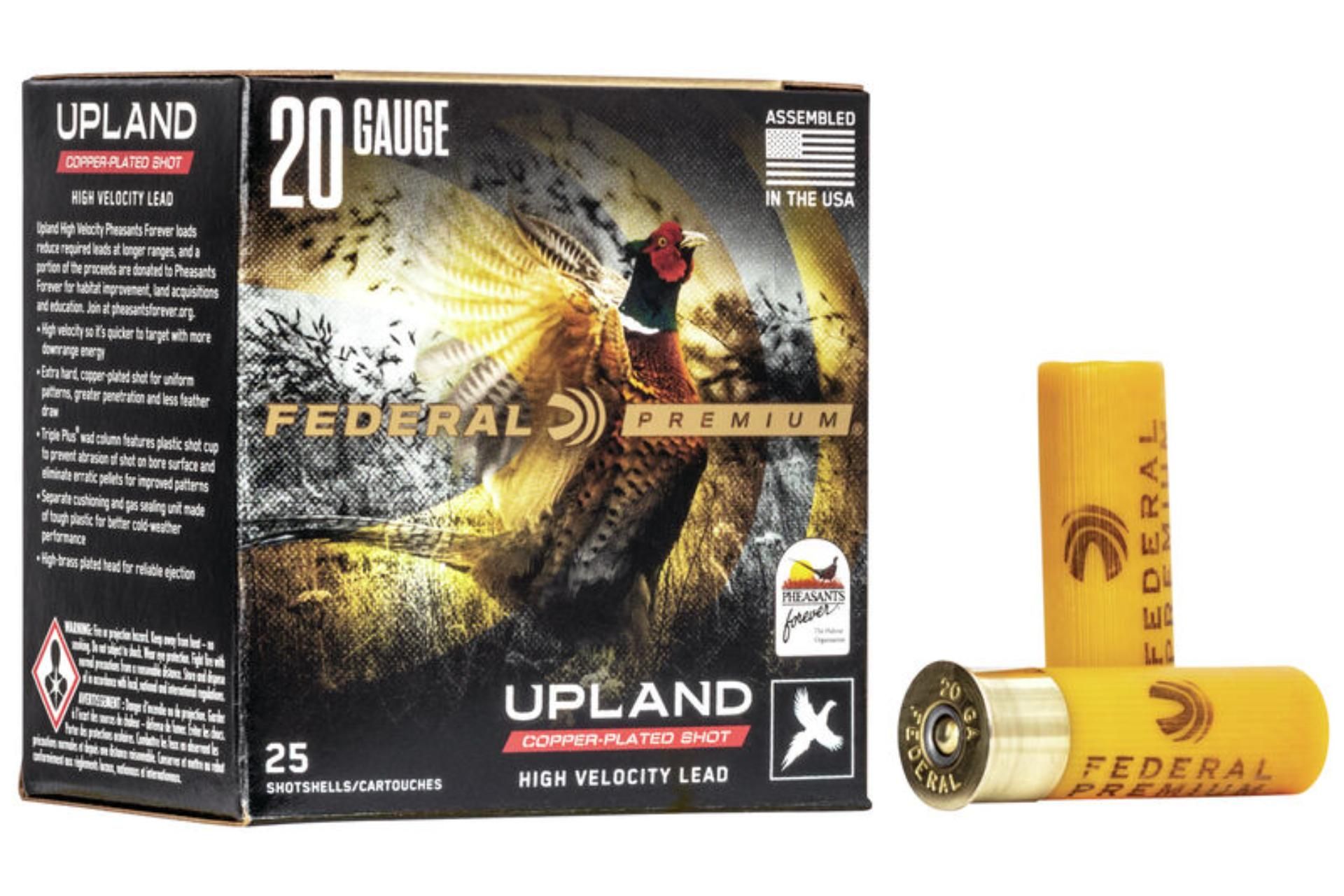 Federal PF2045 Premium Upland Wing-Shok High Velocity 20 Gauge 2.75 1 oz 5 Shot Shotgun Ammo - 25 Rounds - PF204 5