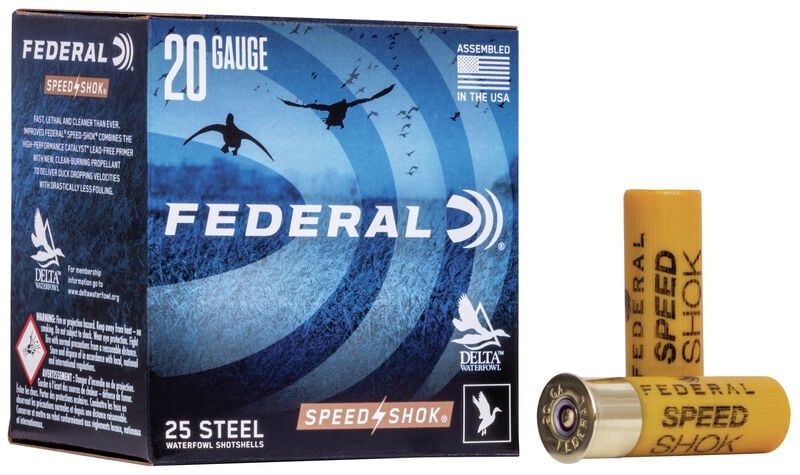 Federal Ammunition Speed-Shok 20 Gauge 6 Shot Steel WF208 6 2 3/4" Shotgun Ammo - 20 Rounds - WF2086