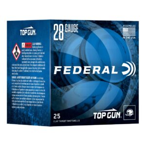 Federal TGS28219 Top Gun Sporting 28 Gauge 2.75 3/4 oz 9 Shot Shotgun Ammo - 25 Rounds - 117658