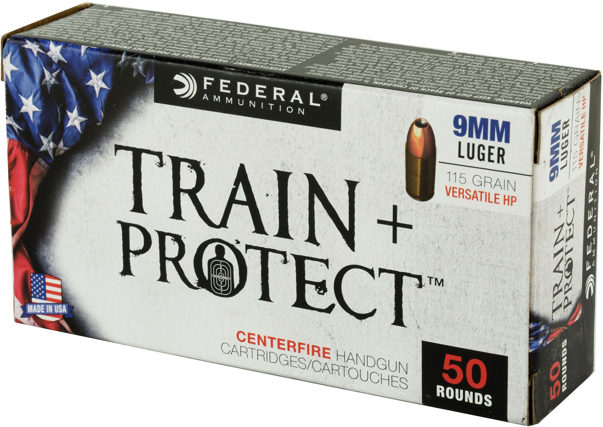 Federal Train & Protect 9MM 115 Grain Versatile Hollow Point Handgun Ammo - 50 Rounds - FETP9VHP1 - Image 4