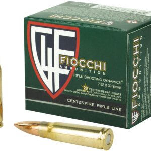 Fiocchi Ammunition Rifle 762X39 124 Grain Full Metal Jacket Rifle Ammo - 20 Rounds - 762SOVA