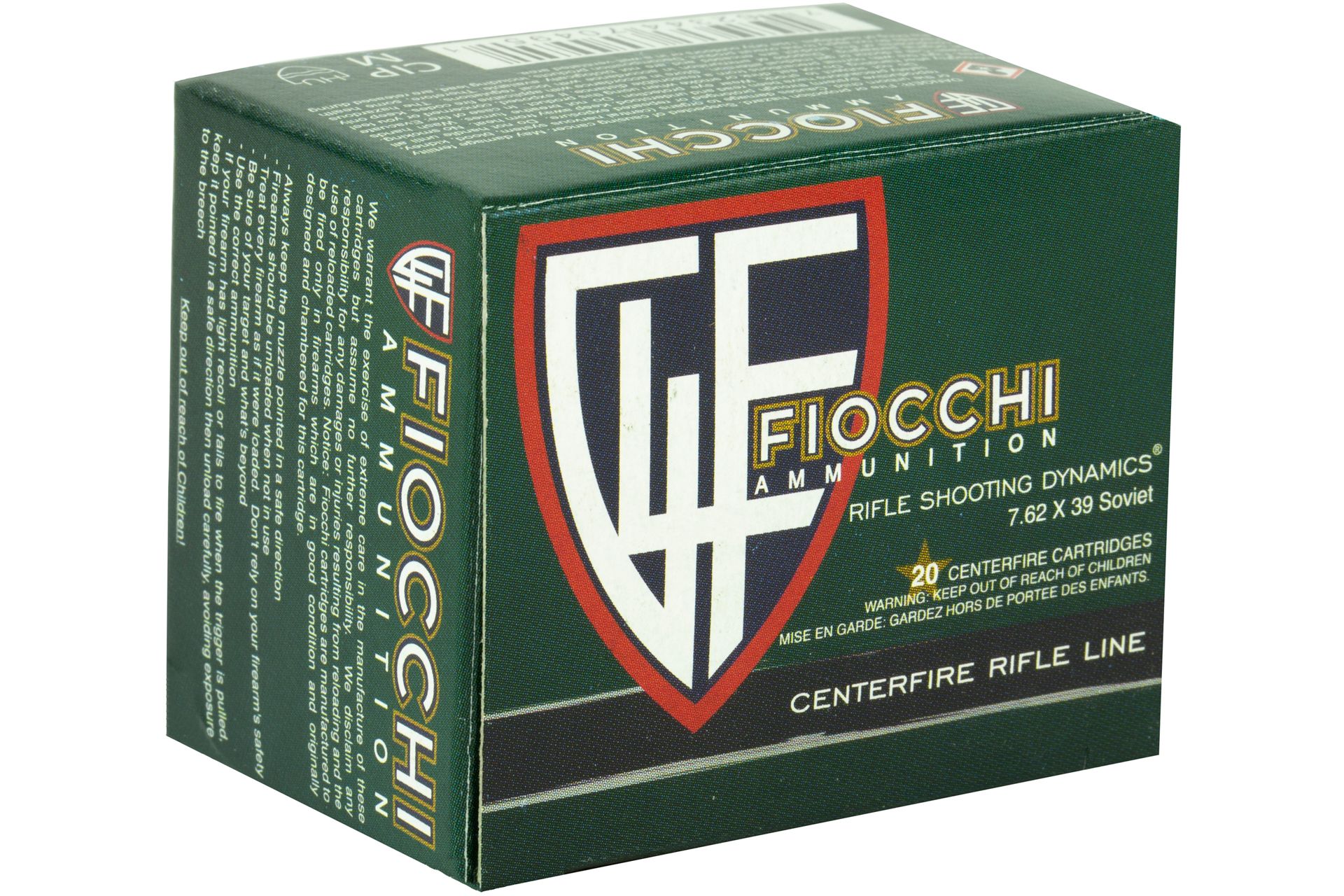 Fiocchi Ammunition Rifle 762X39 124 Grain Full Metal Jacket Rifle Ammo - 20 Rounds - 762SOVA - Image 4
