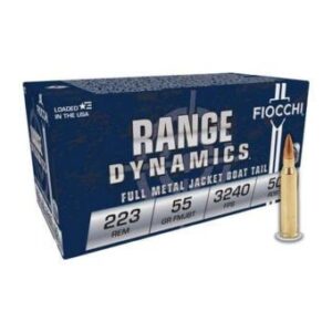 Fiocchi .223 Remington 55 Grain FMJBT Ammo Rifle Ammo - 50 Rounds - 223A
