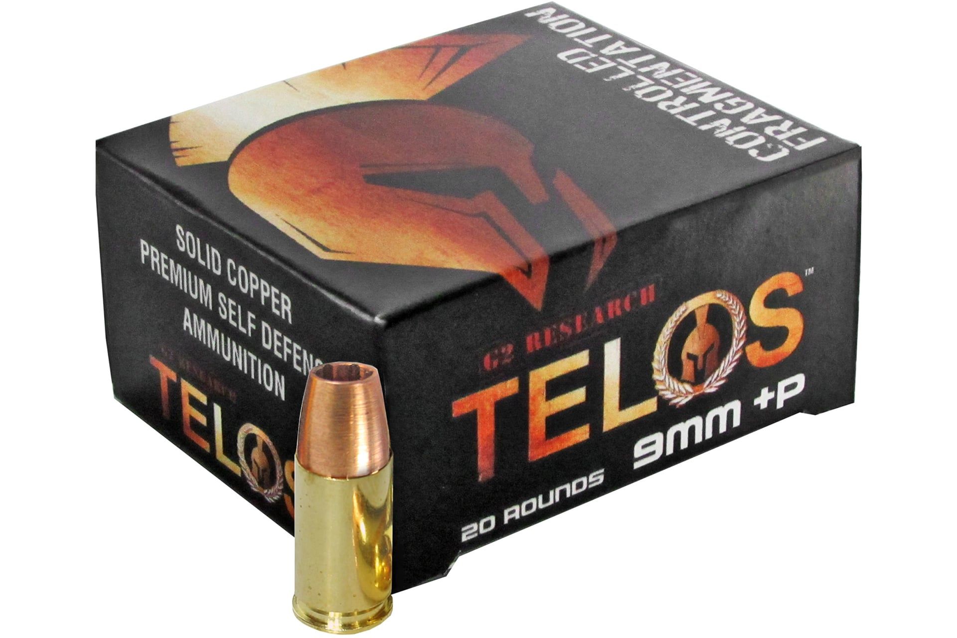 G2 Research Telos 9MM +P 92 Grain Lead Free Copper Handgun Ammo - 20 Rounds - G200619