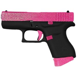 Glock G43X MOS 9mm 10+1 3.41"Pixie Mock Up Cerakote MOS Cut/Serrated Steel Slide, Black Cerakote Polymer Frame w/Picatinny Rail - 168311