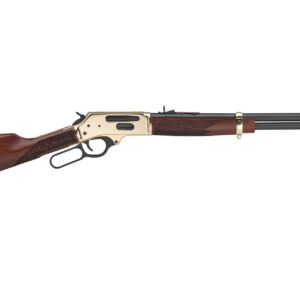 Henry H0243030 Side Gate Lever 30-30 Win 5+1 20" American Walnut Polished Brass Lever-Action Rifle - 113175