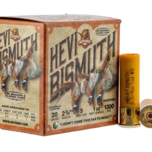 HEVI-Shot HS17715 Hevi-Bismuth Upland 20 Gauge 2.75" 1 oz 5 Shot Shotgun Ammo - 25 Rounds - 114143