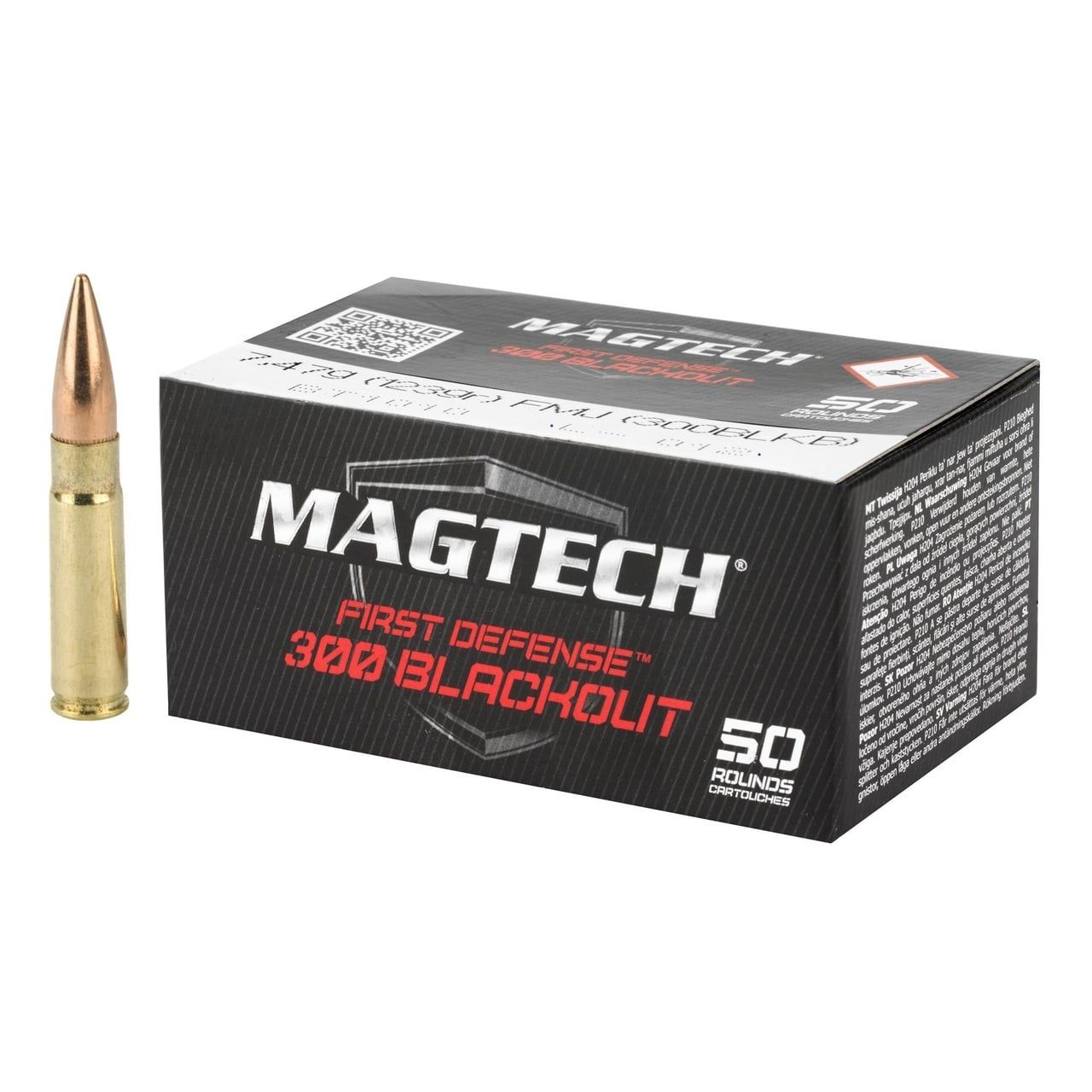 Magtech First Defense 300 Blackout 123 Grain Full Metal Jacket Rifle Ammo - 50 Rounds - 300BLKB